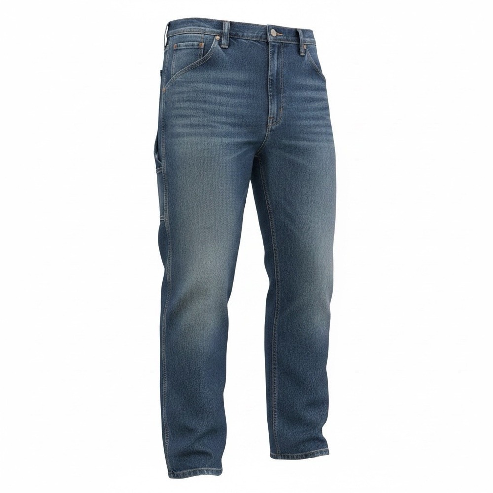 Wrangler Carpenter Jeans Mens 36X30 Medium Wash Workwear Blue Denim 1094LXWDV
